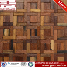 Produit de design chaud carrés mixtes mosaïque en bois massif pour mur